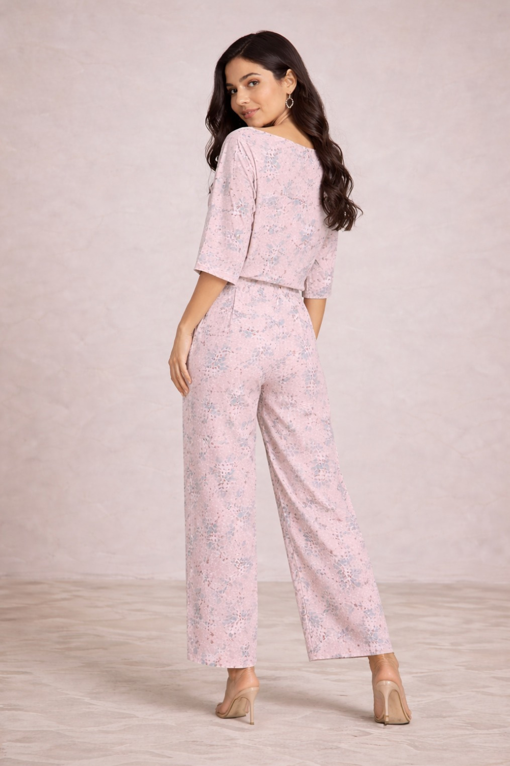 Peach Chic Boat Neck Coord