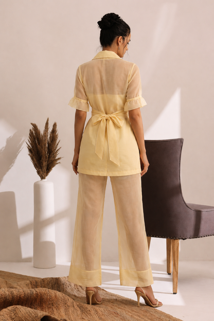 Butter Veil Organza Co-ord Set
