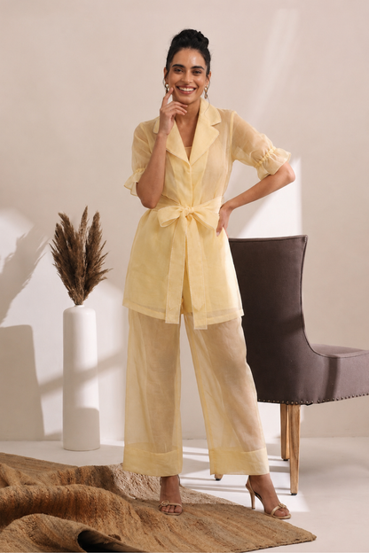 Butter Veil Organza Co-ord Set