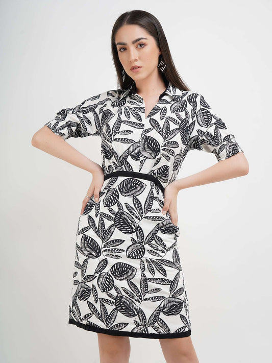 Black & White Shirt Dress