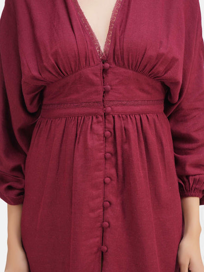 Exaggerated Sleeve Dress