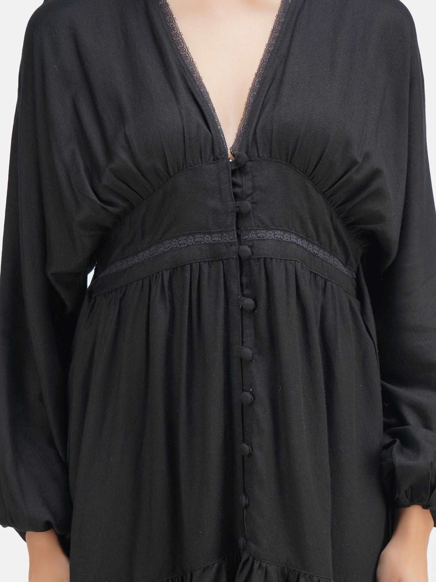 Exaggerated Sleeve Dress