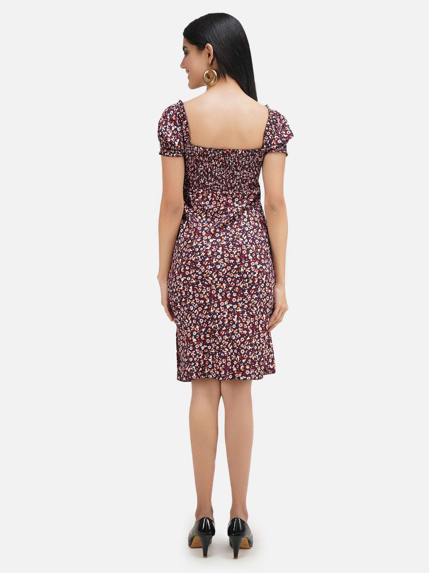 Fluff Sleeve Dress
