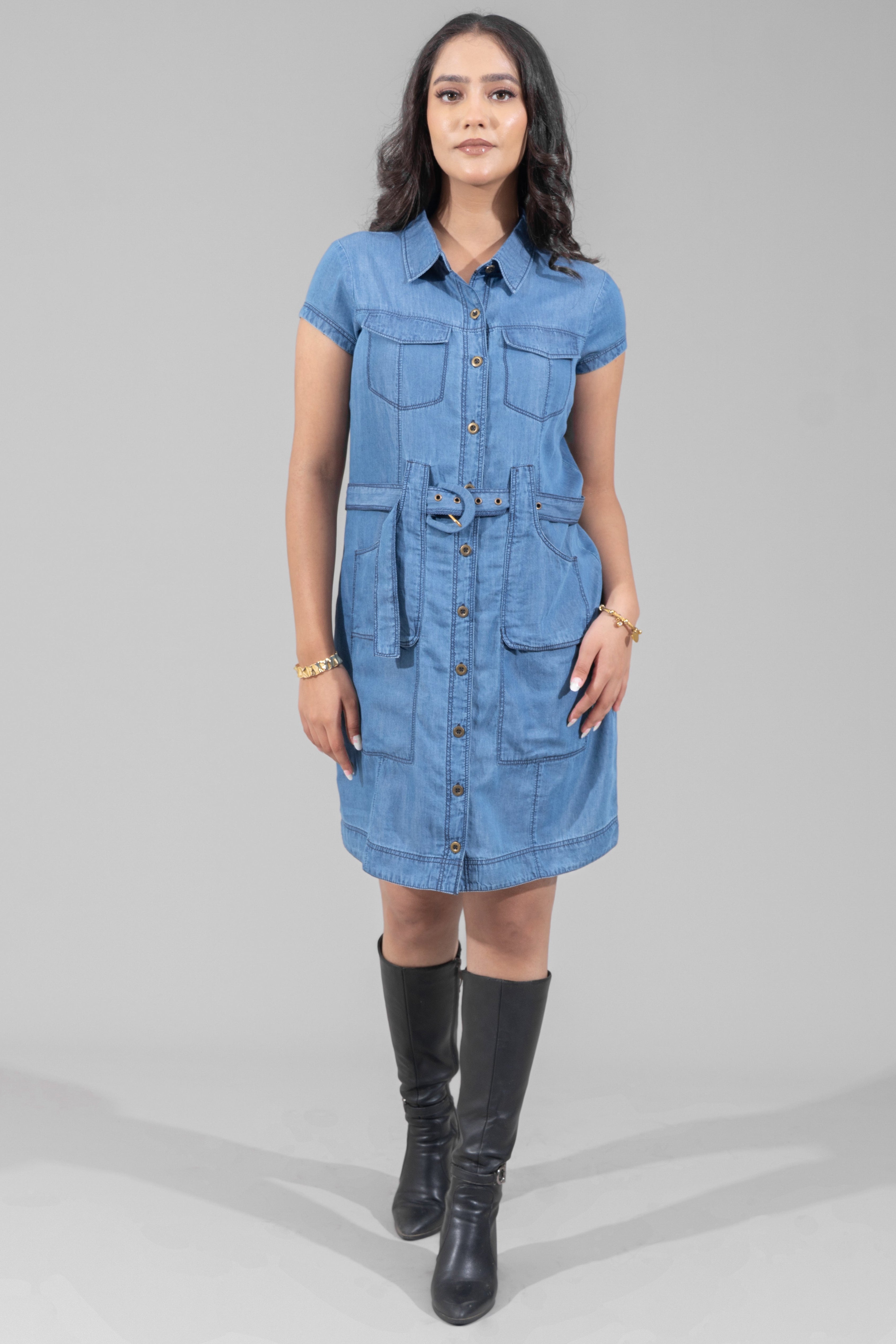 Classic Denim Shirt Dress