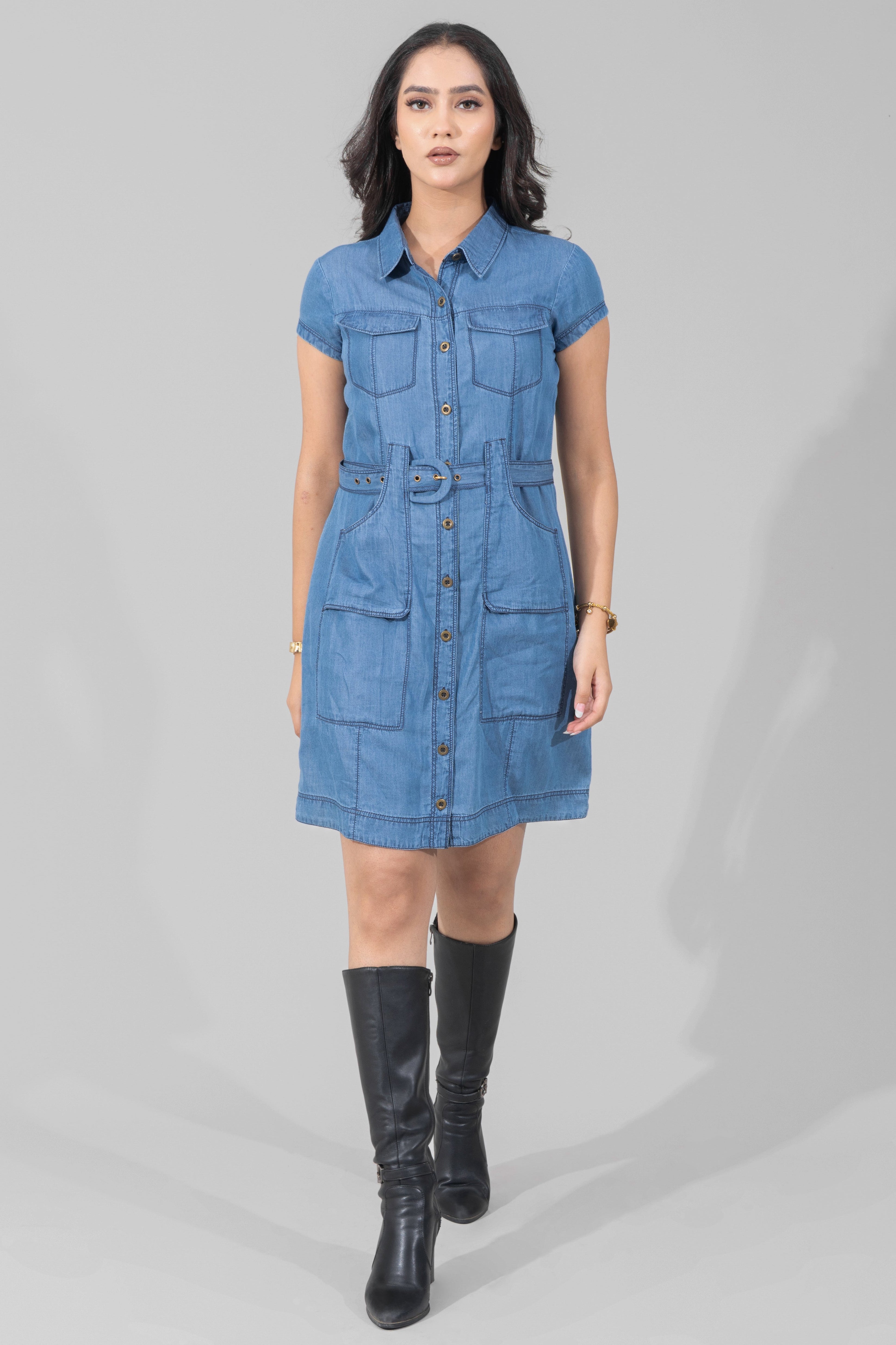 Classic Denim Shirt Dress