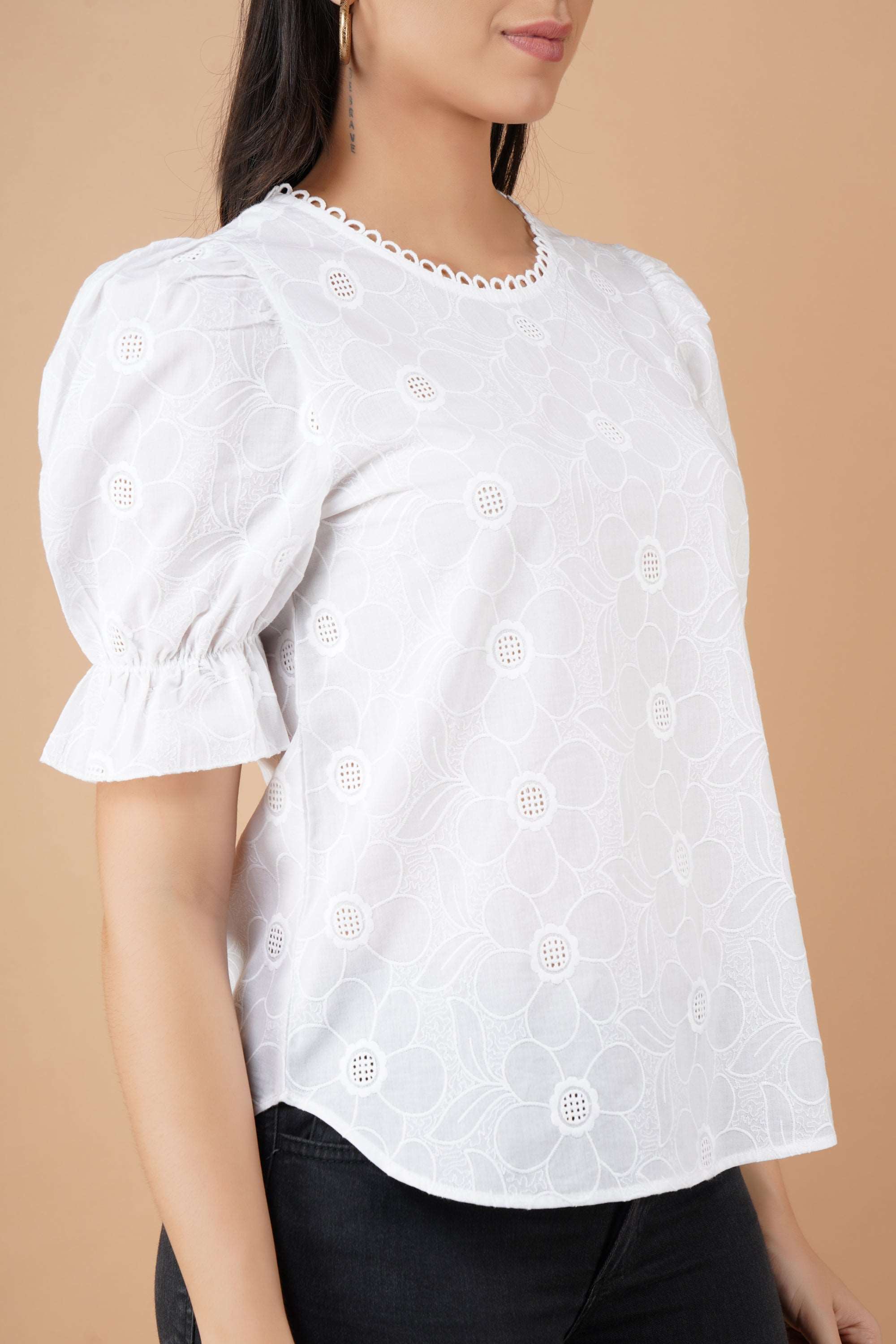 Cotton Eyelet Blouse