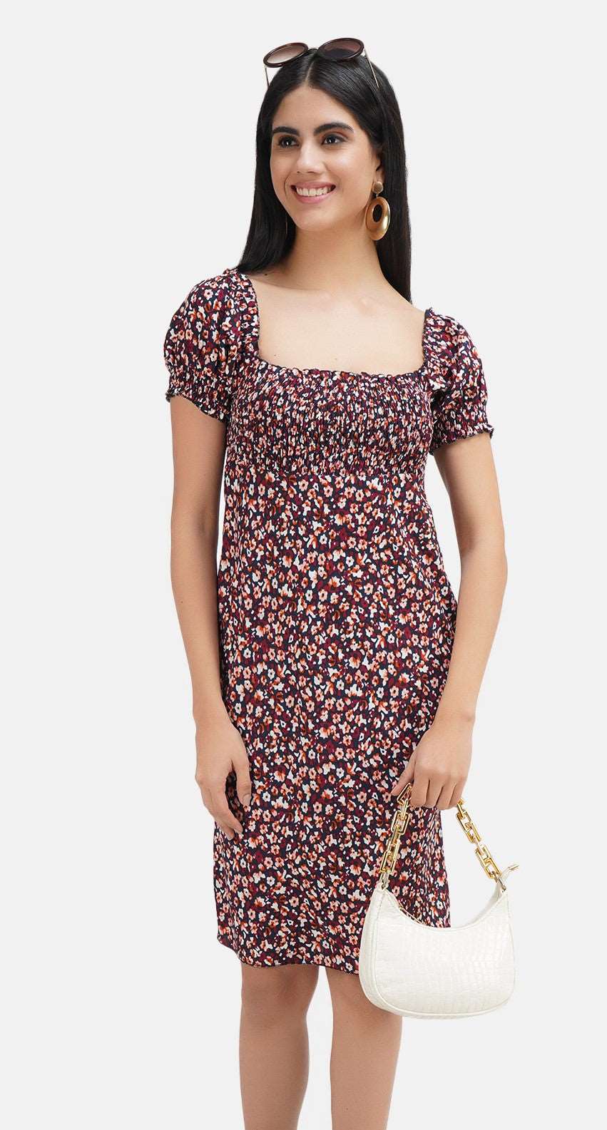 Fluff Sleeve Dress