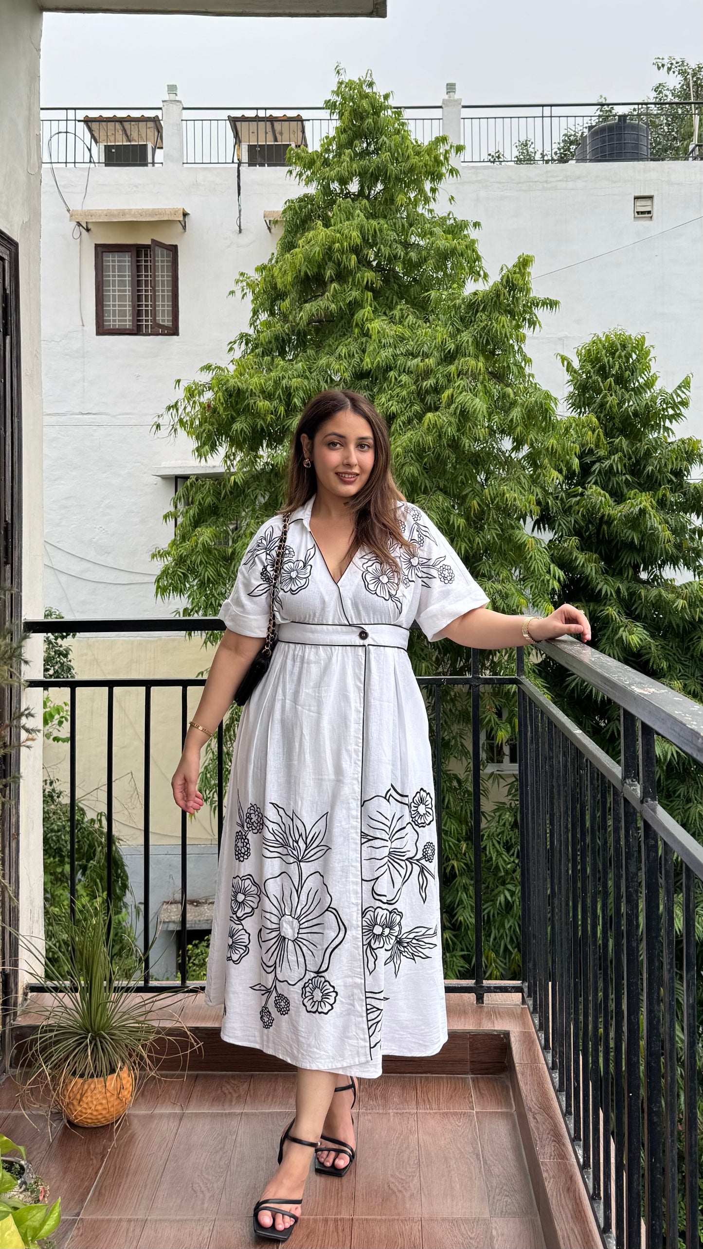 White Linen Dress