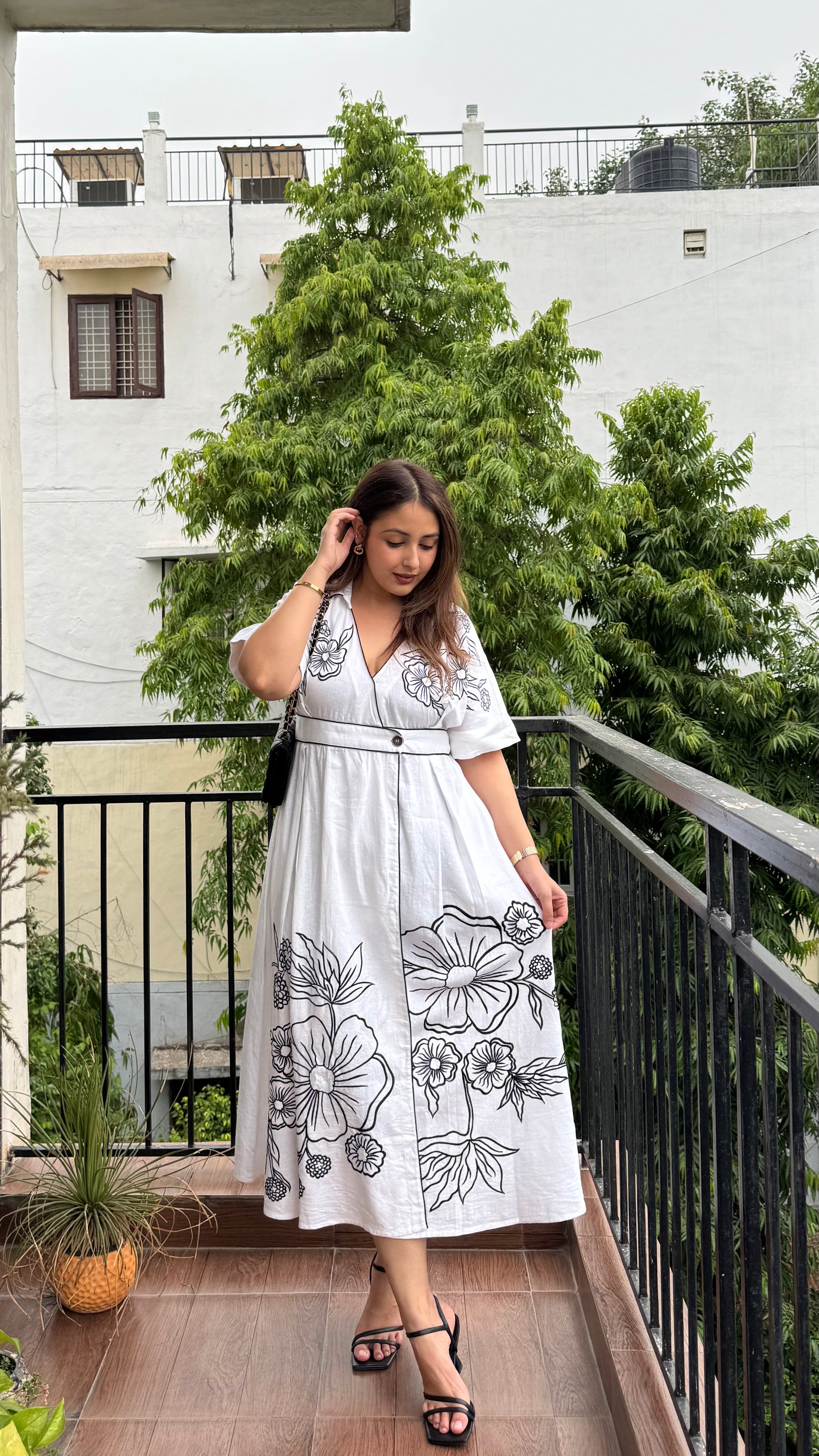 White Linen Dress