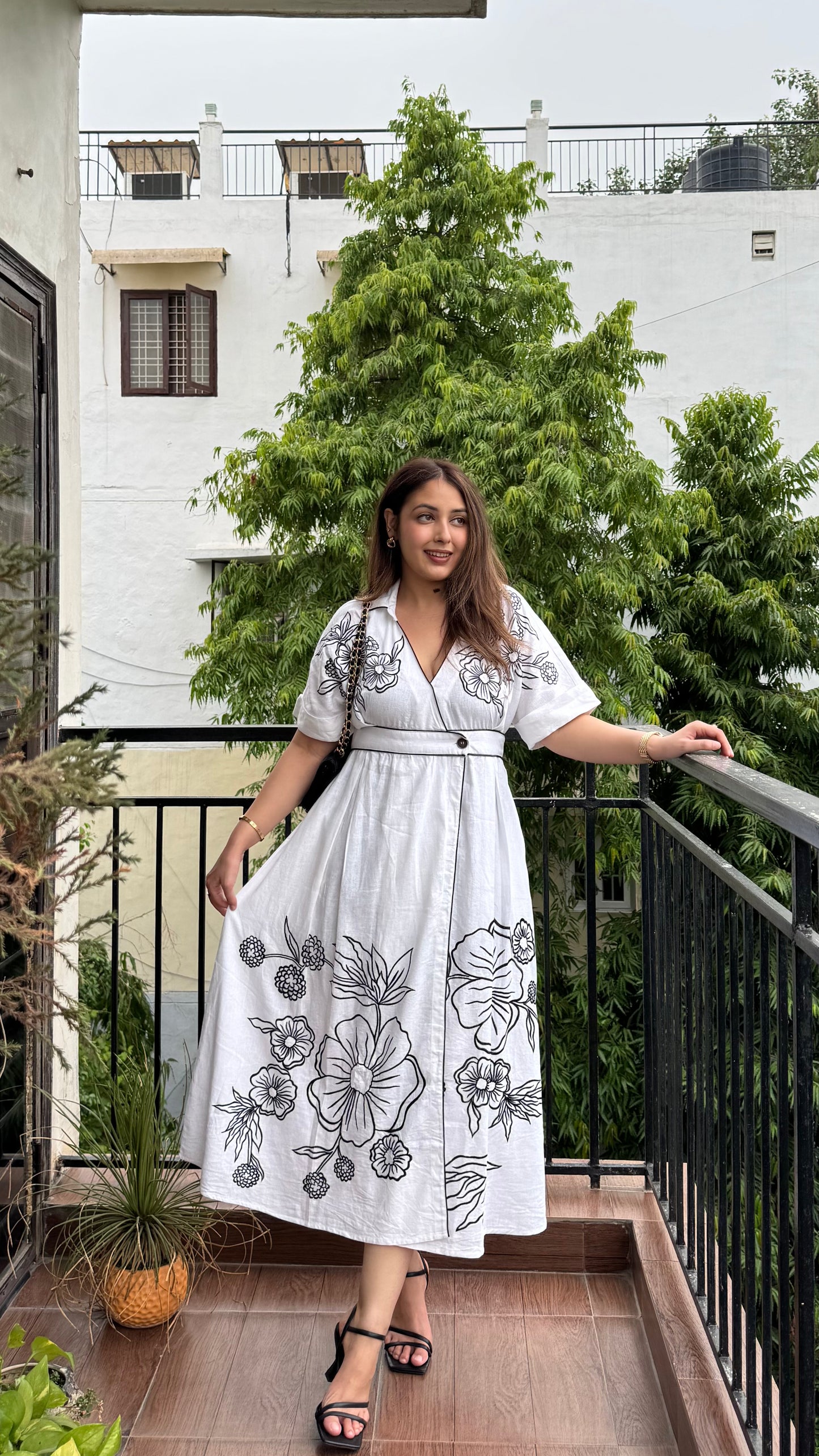 White Linen Dress