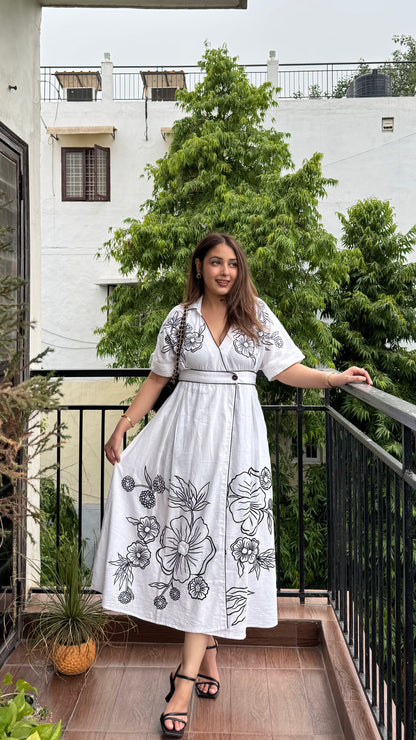 White Linen Dress