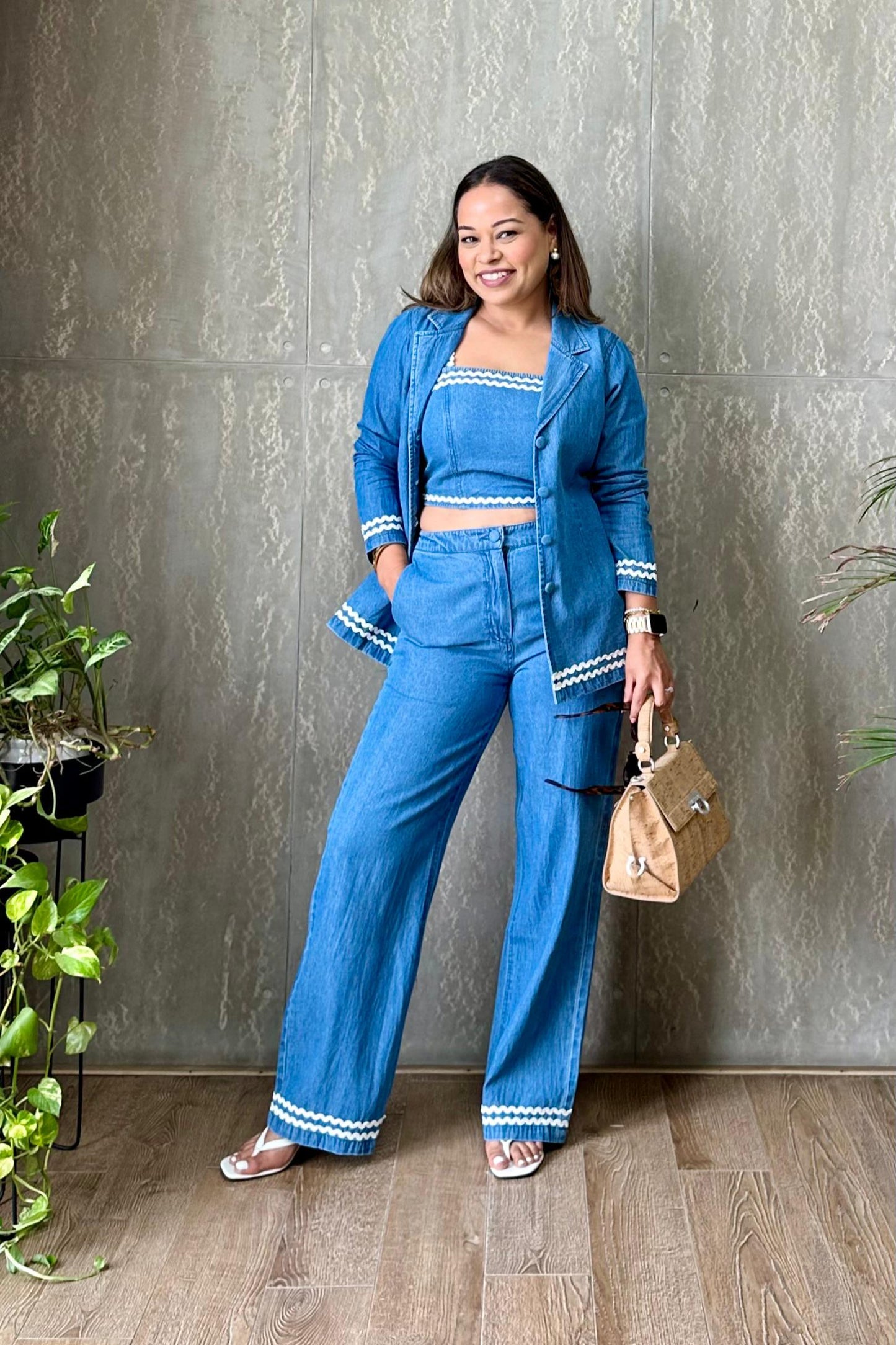 Denim Three Piece Coord Set