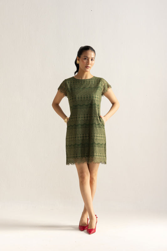 Olive Green Midi dress