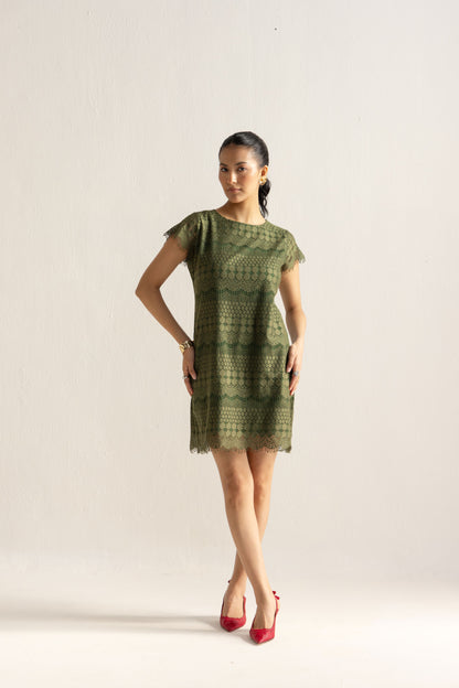 Olive Green Midi dress
