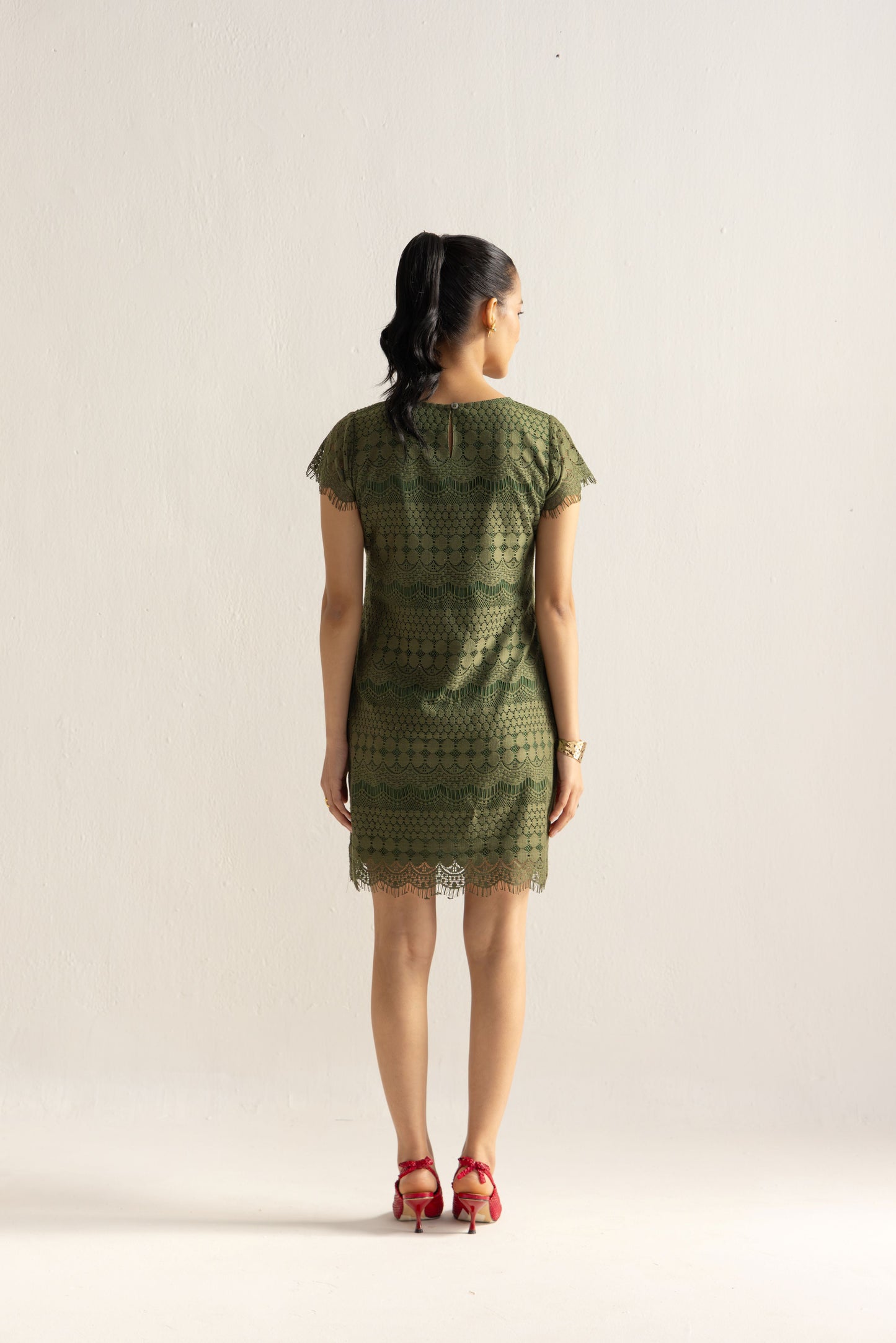 Olive Green Midi dress
