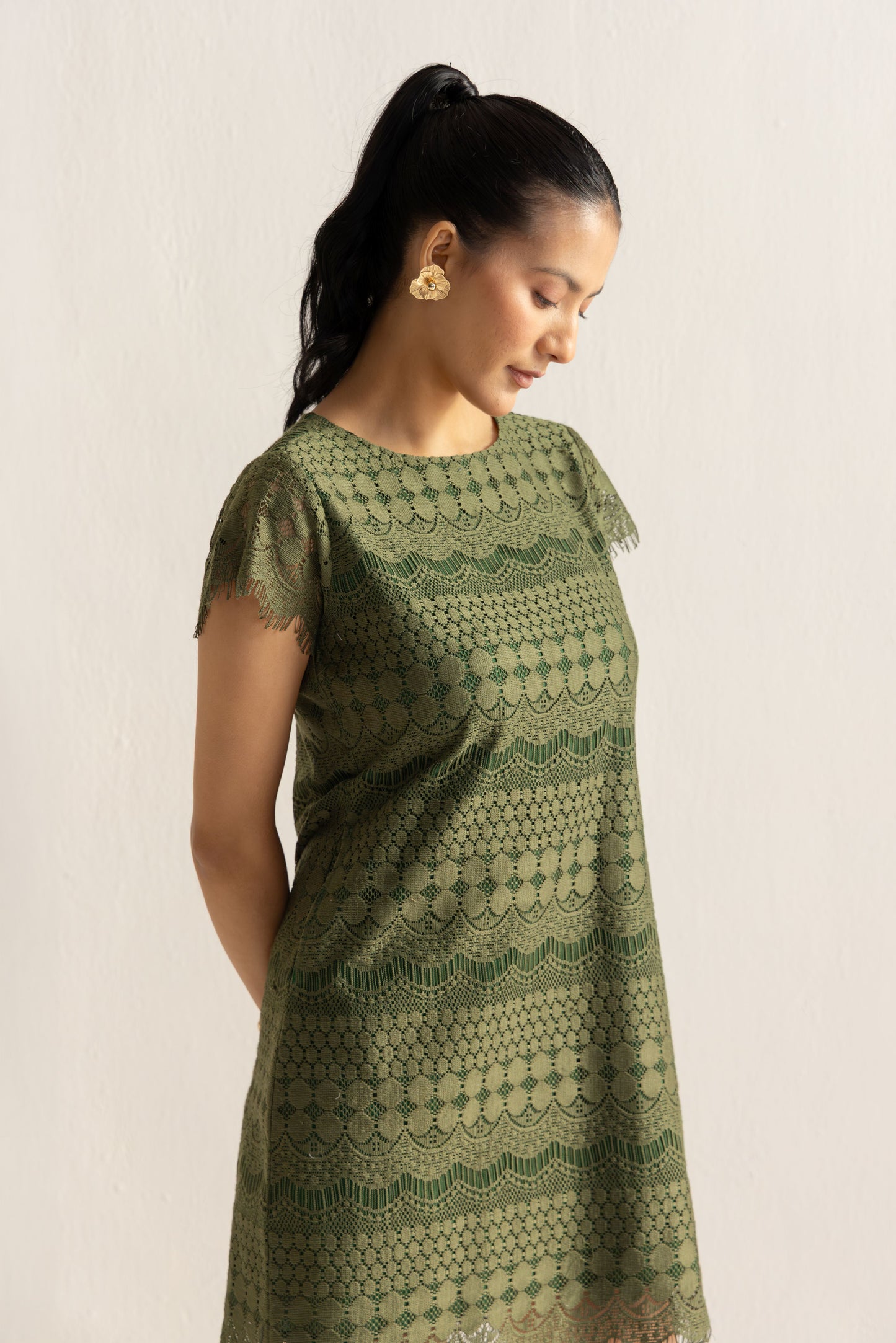 Olive Green Midi dress
