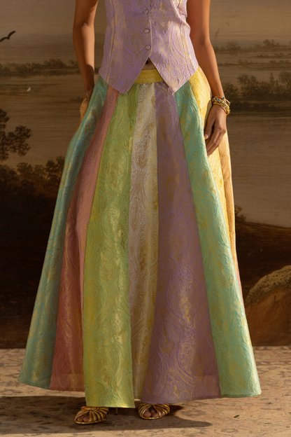 Pastel brocade skirt