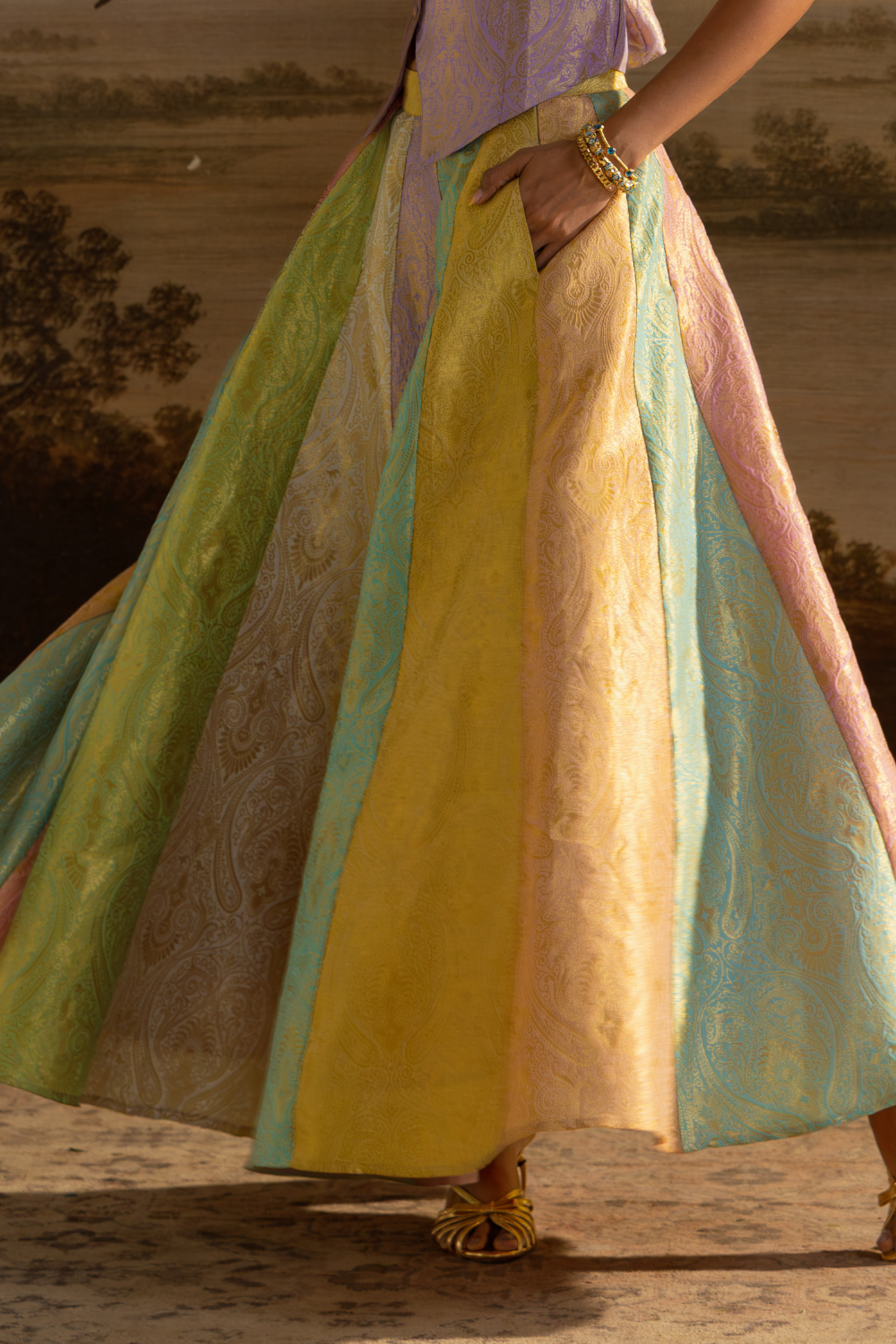 Pastel brocade skirt