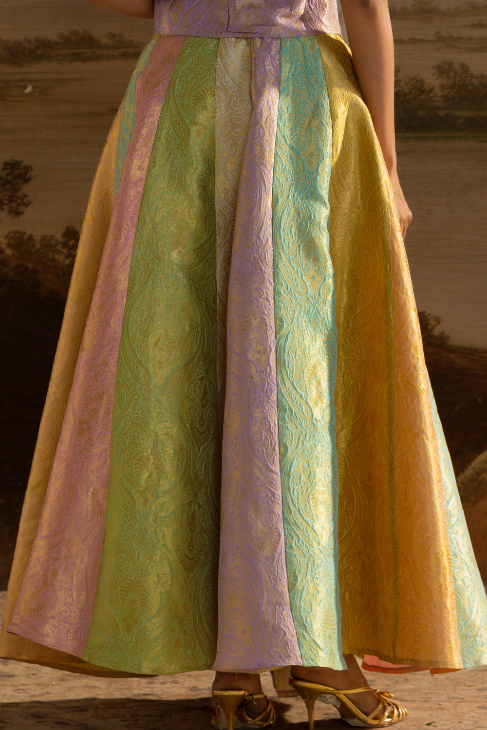 Pastel brocade skirt