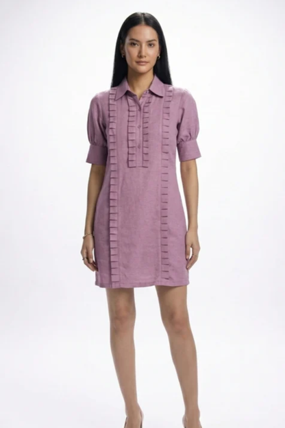 Lilac Linen Dress
