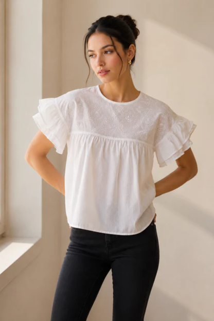 Ivory Blossom Top