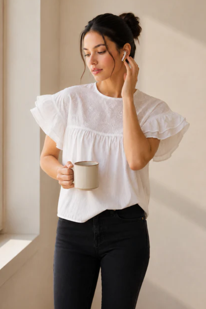 Ivory Blossom Top