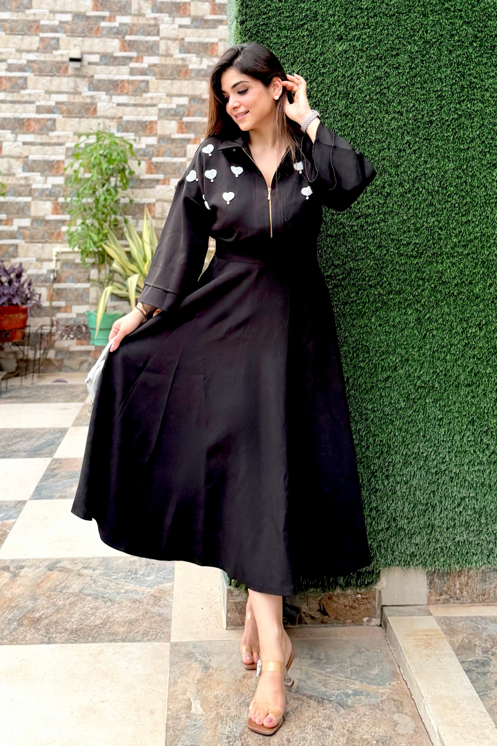 Midnight Heart Skirt Set