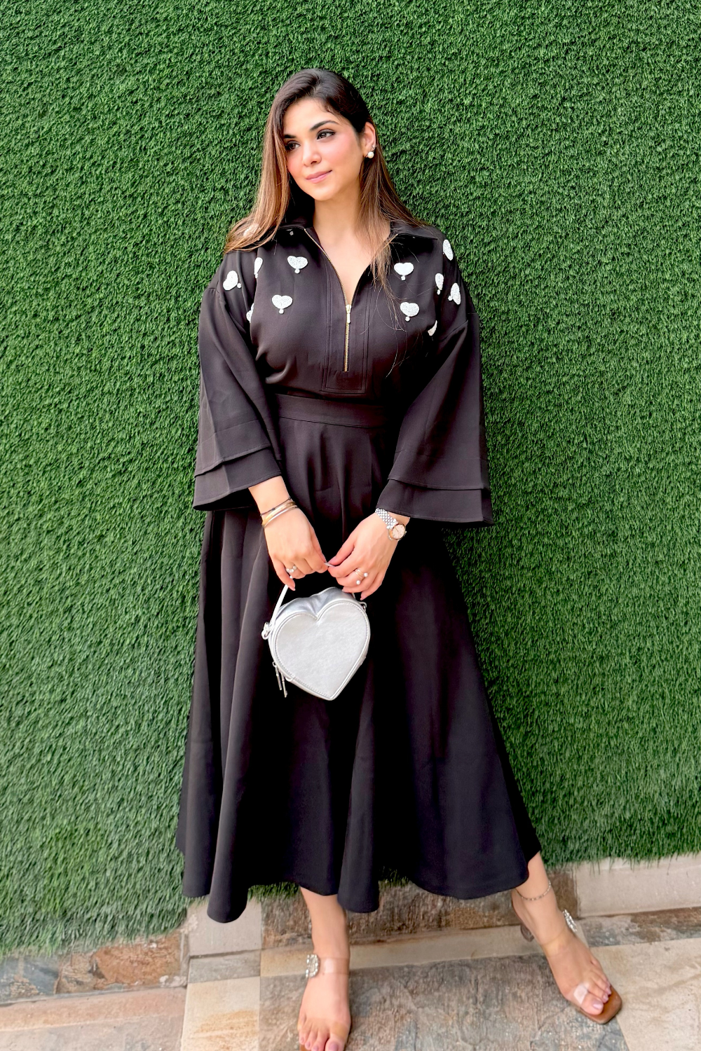 Midnight Heart Skirt Set