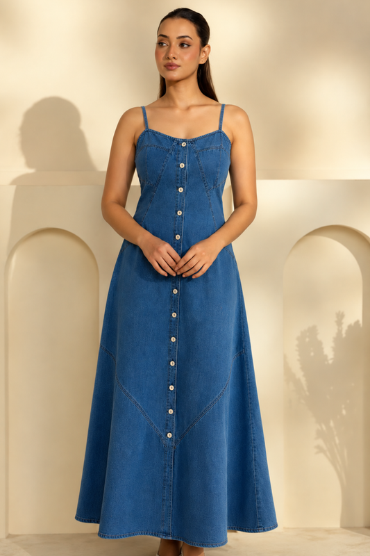 Button Down Denim Dress