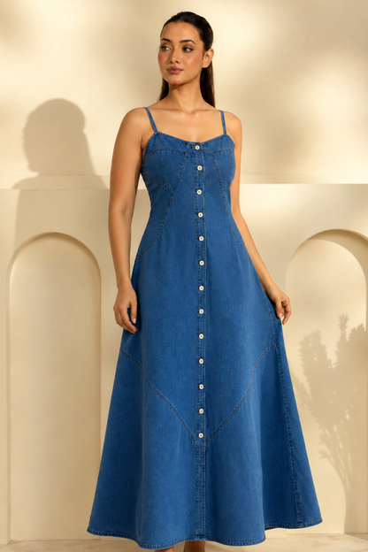 Button Down Denim Dress