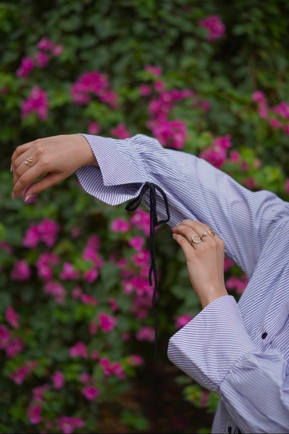 BLUE STRIPE MUSE SHIRT