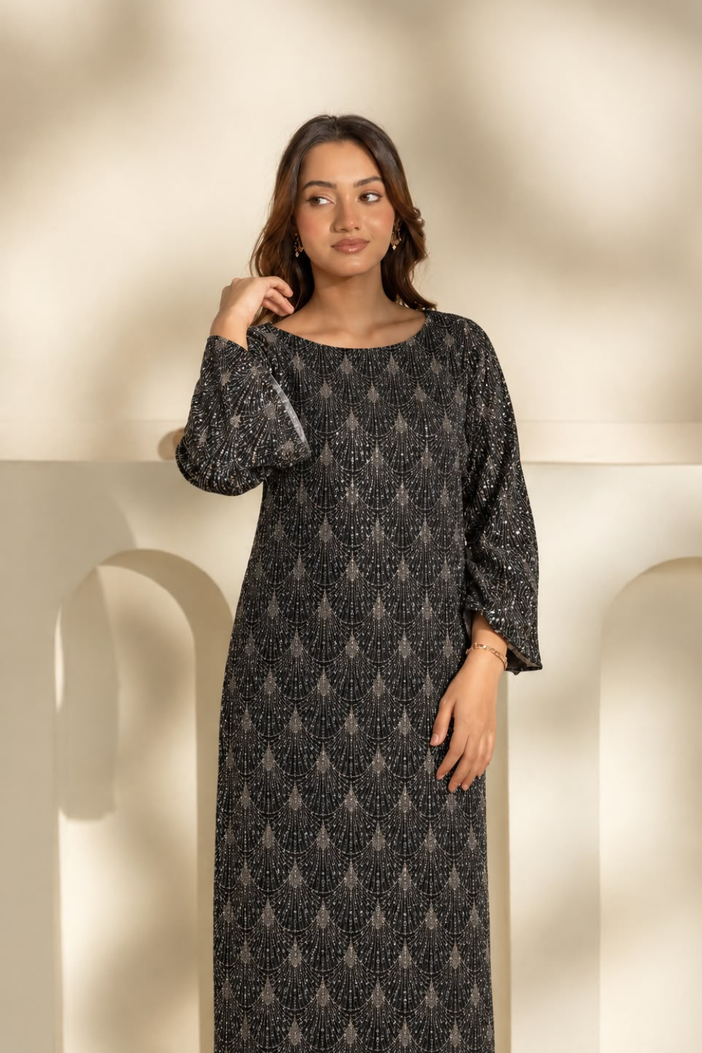 Black kaftaan dress