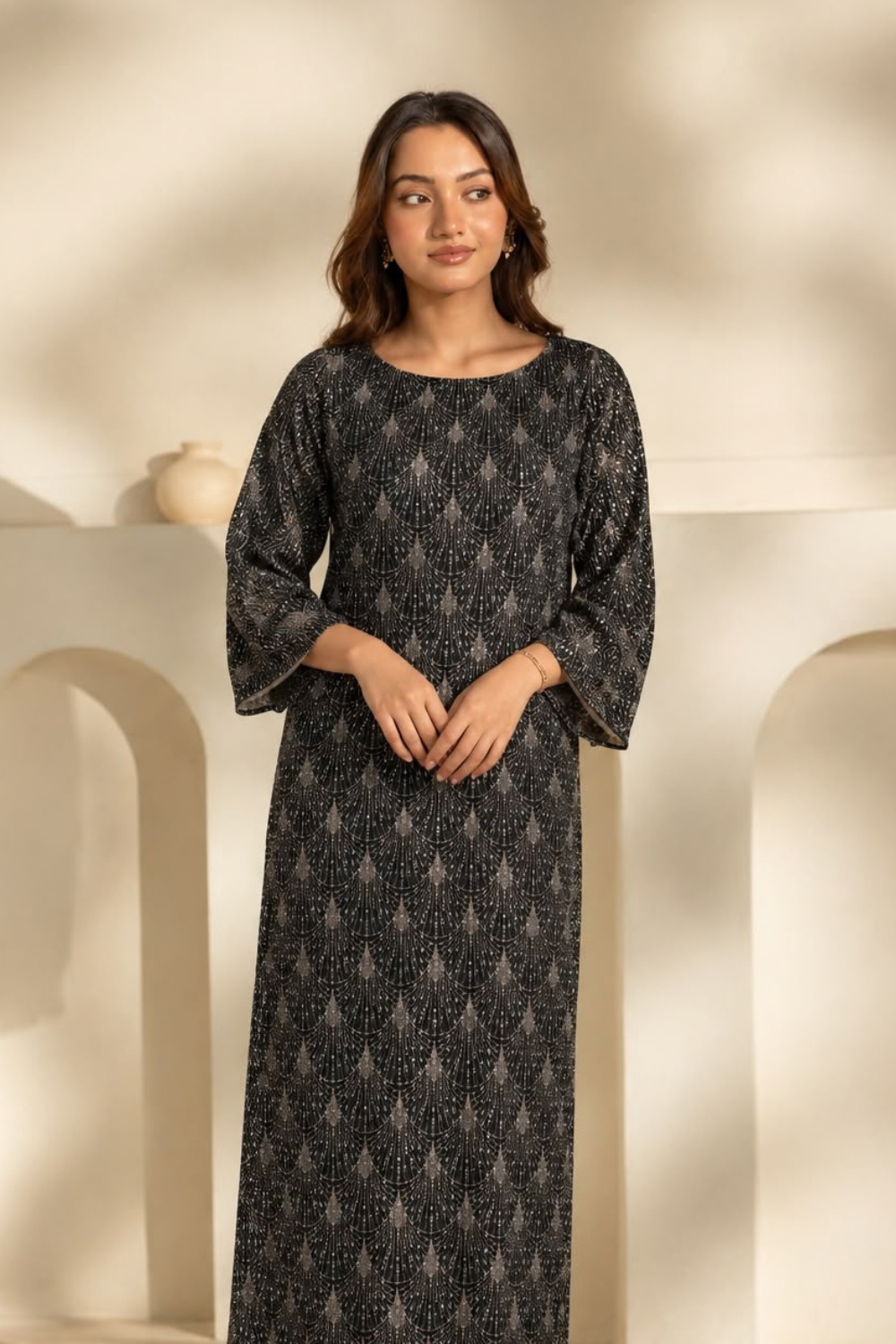Black kaftaan dress