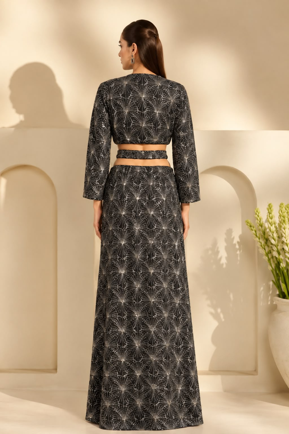 Black regal dress