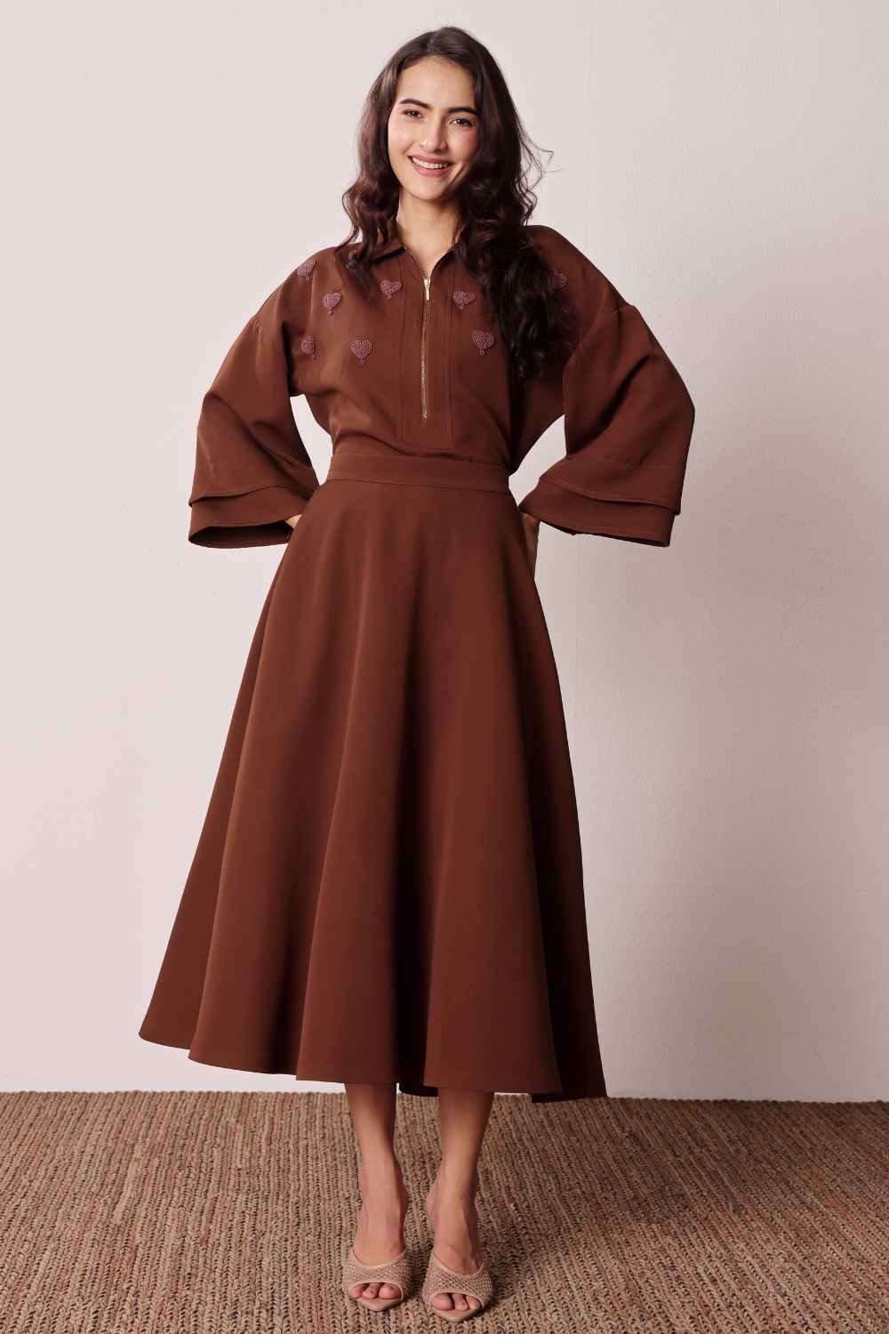 Cocoa Blossom Skirt Set