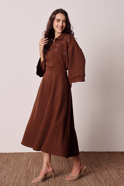 Cocoa Blossom Skirt Set