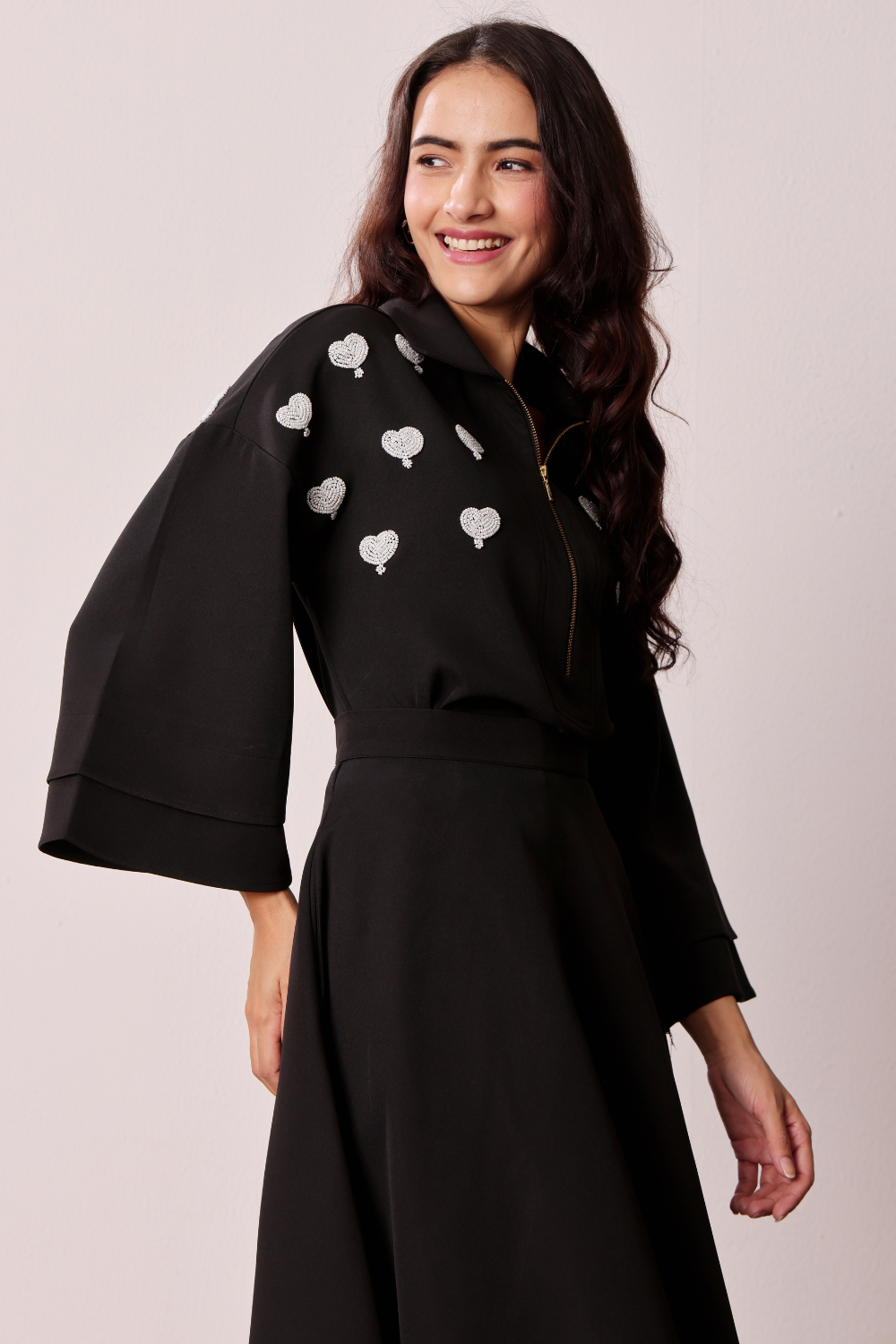 Midnight Heart Skirt Set