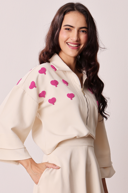 Blush Heart Skirt Set