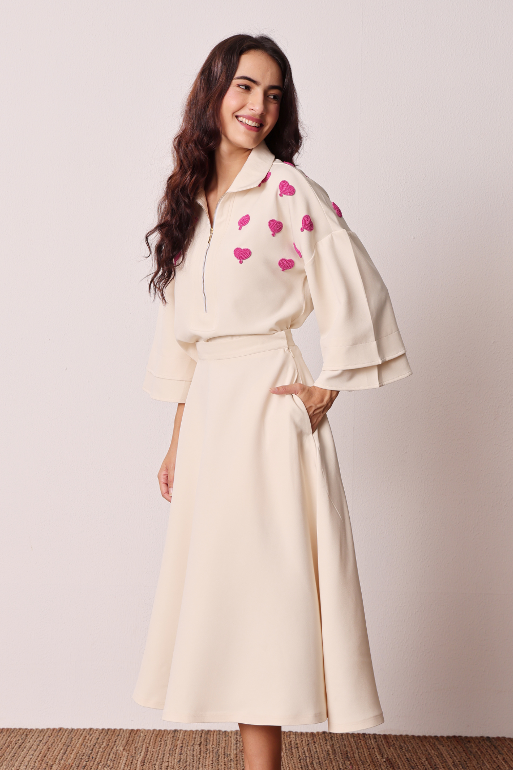 Blush Heart Skirt Set