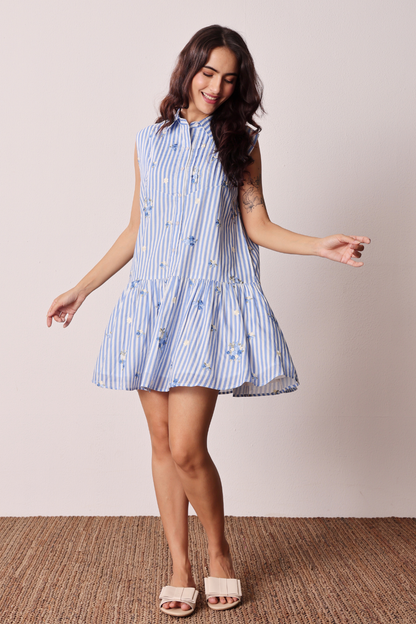 Azure Bloom Dress