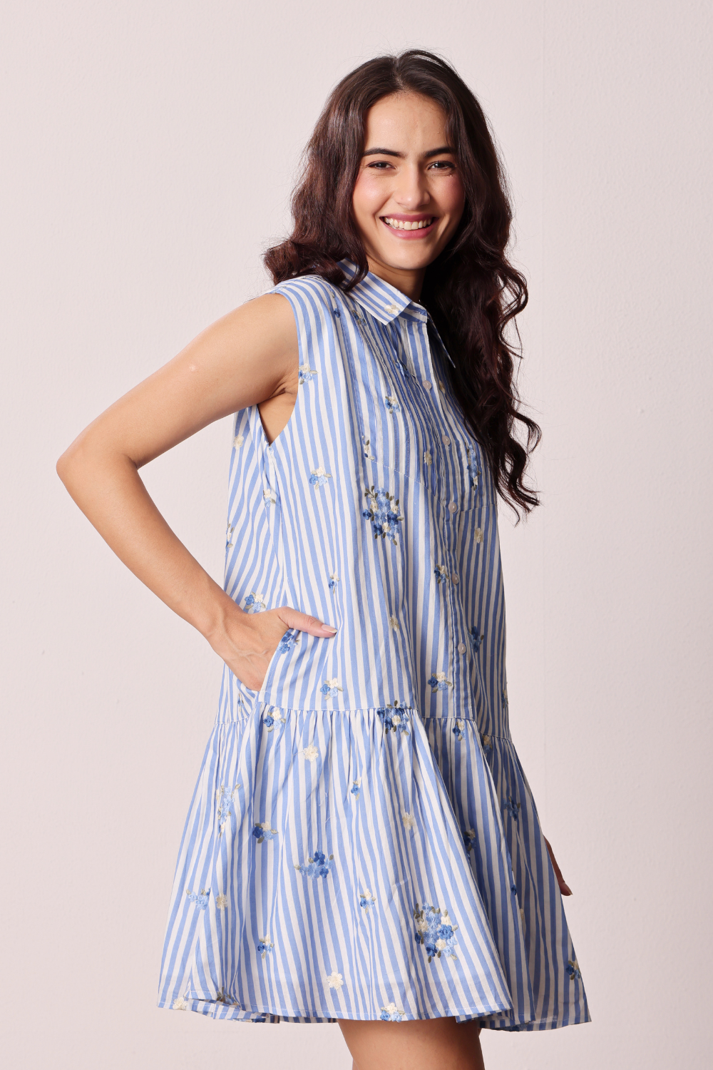Azure Bloom Dress