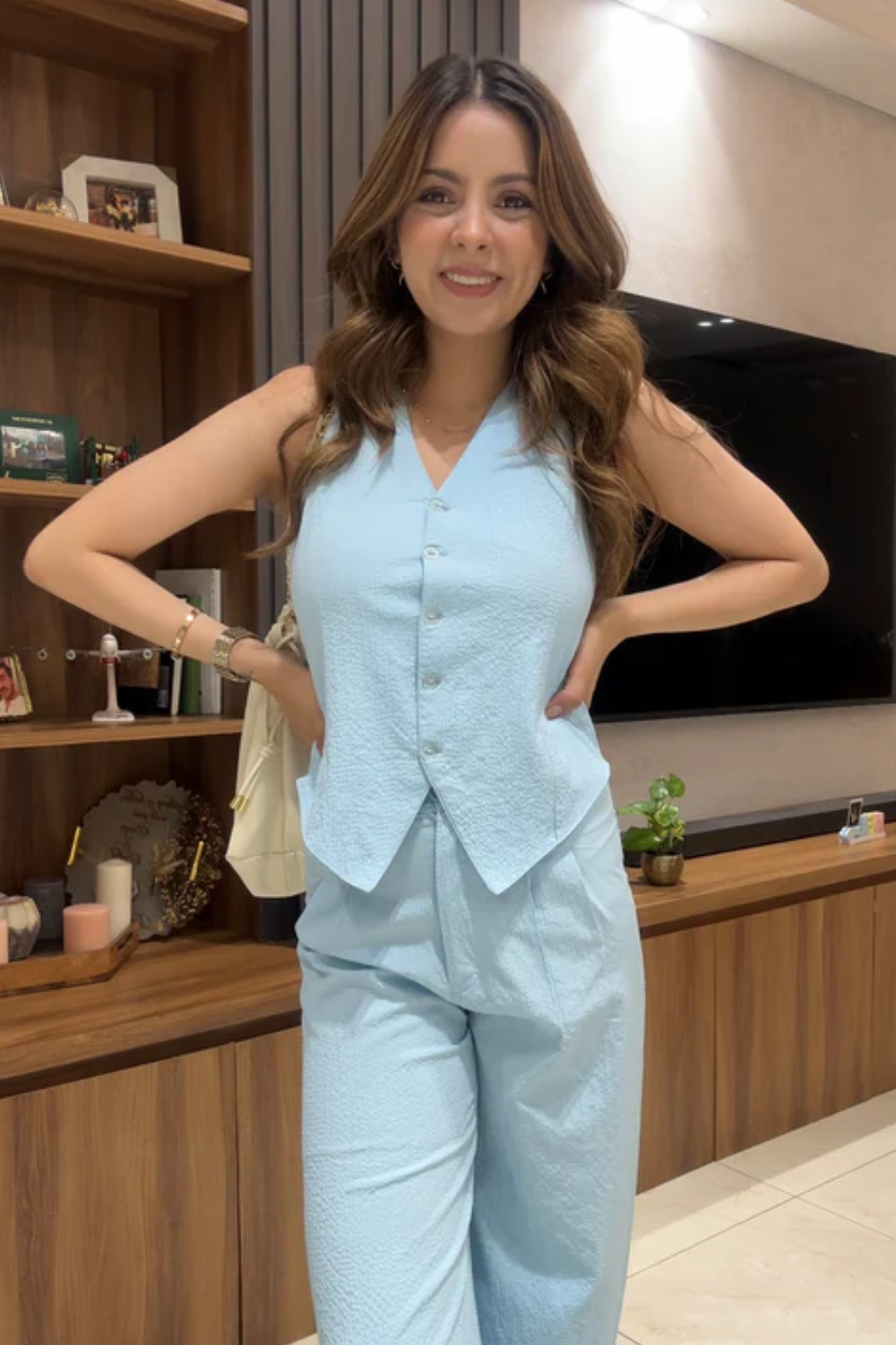 Blue Sky Waist Coat Set