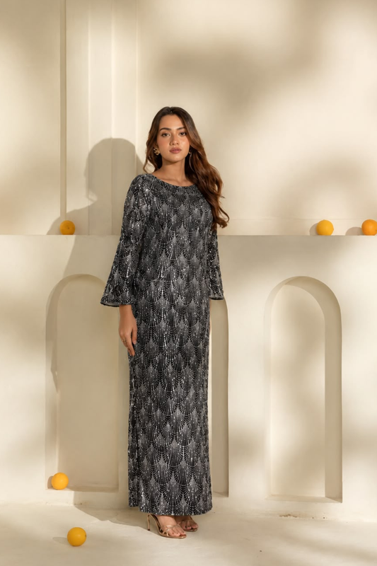 Black kaftaan dress