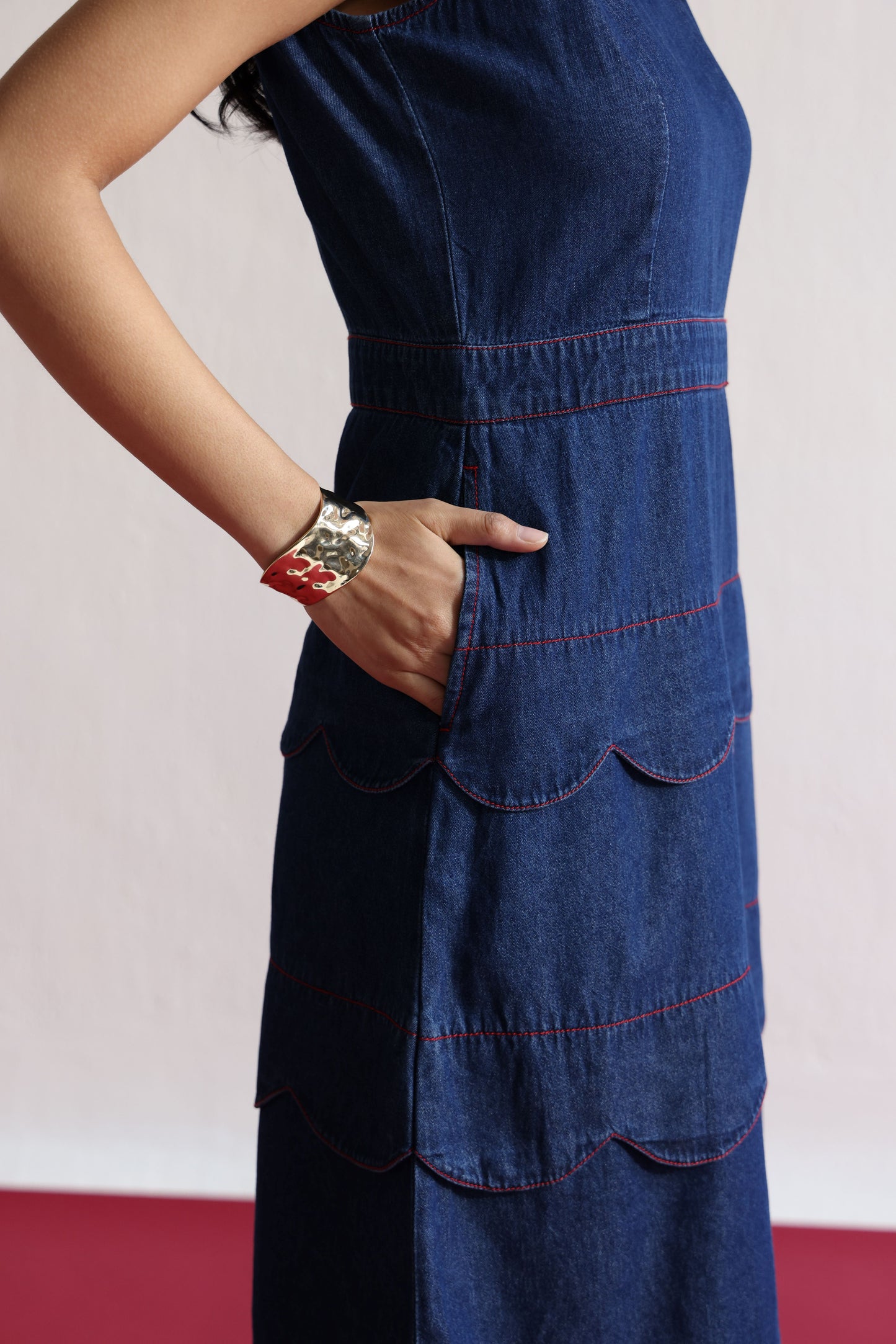 Blue Muse Scallop Dress