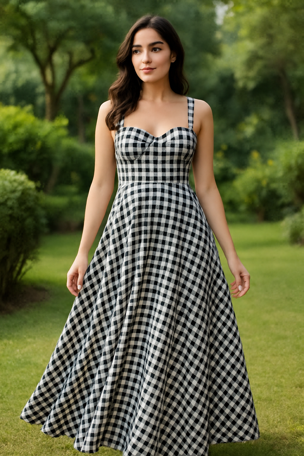 Monochrome Melody Dress