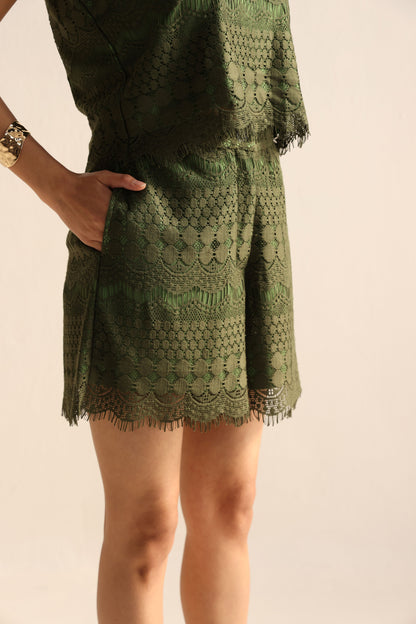 Olive Green Short & Top