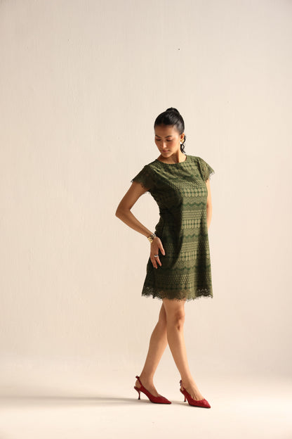 Olive Green Midi dress