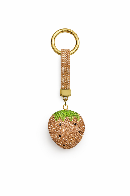 Golden strawberry charm