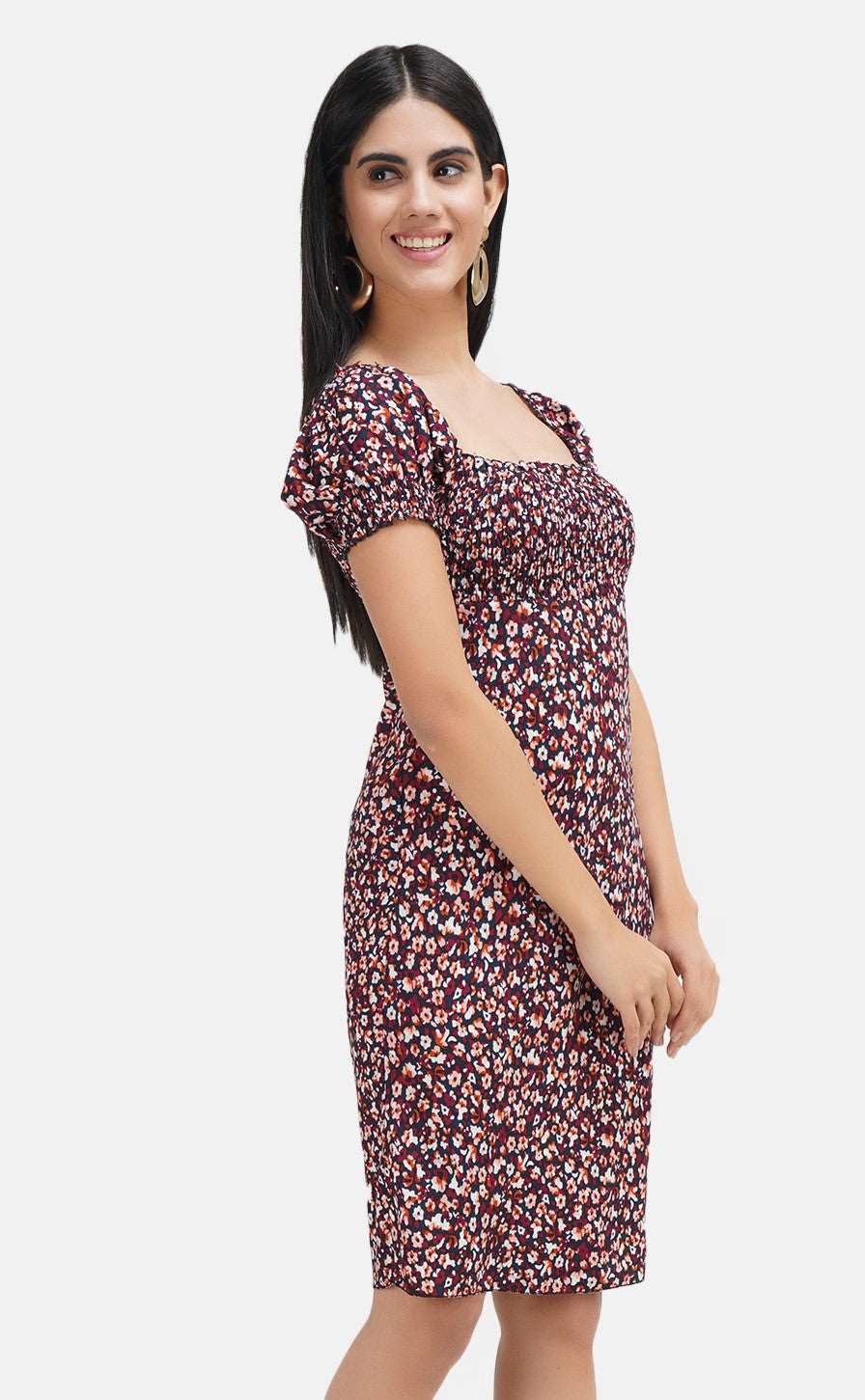 Fluff Sleeve Dress