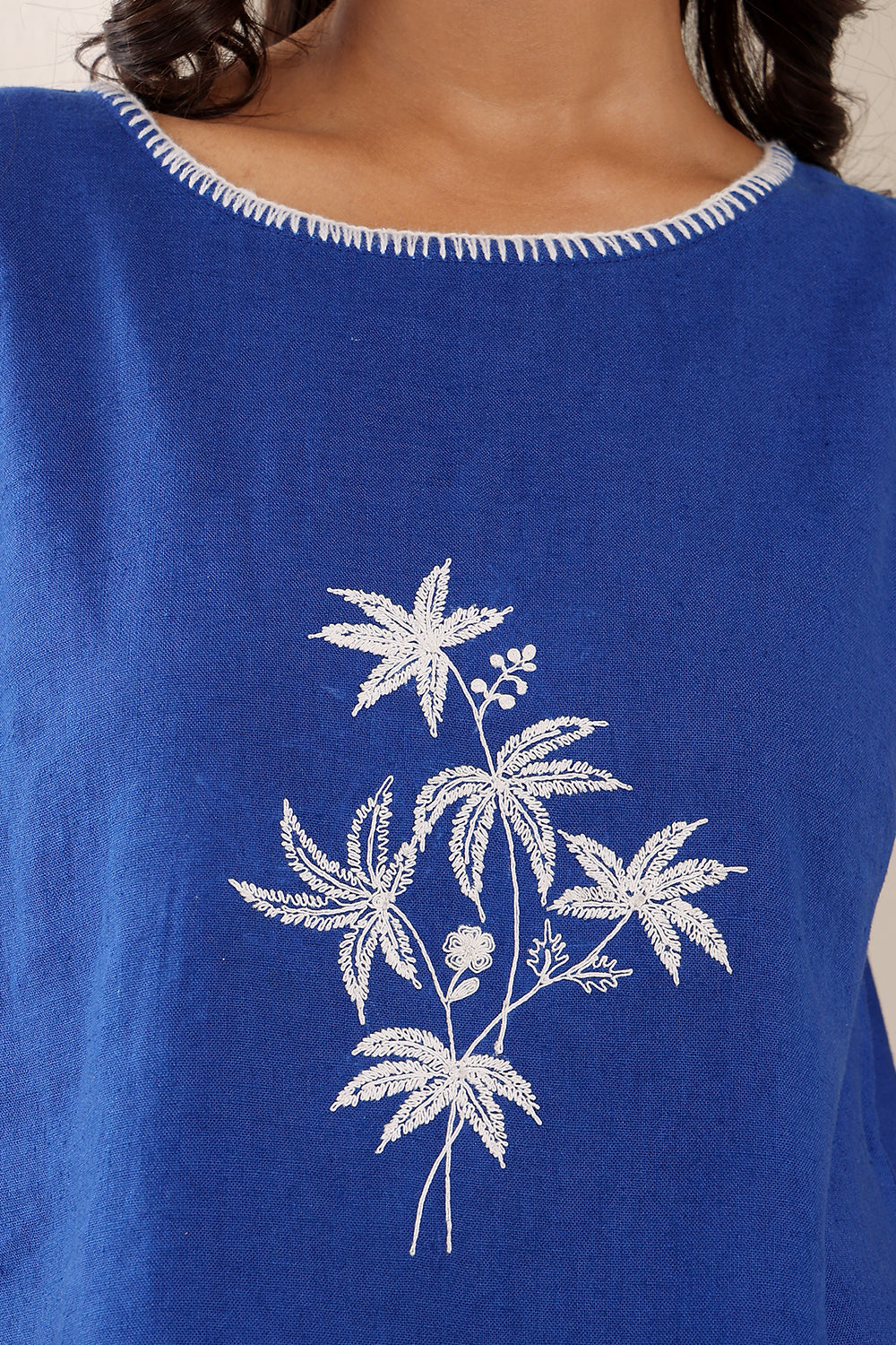 Linen Blue Top & Short Set
